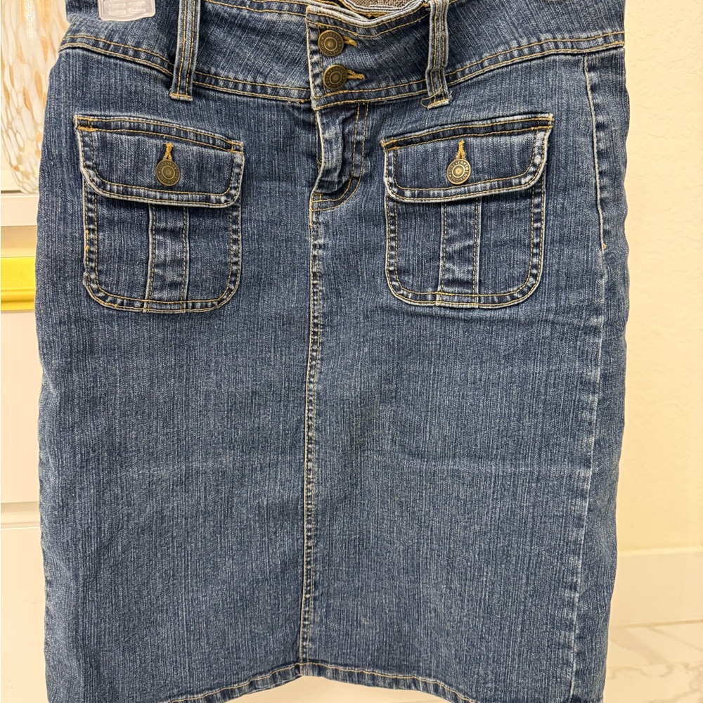 Forever 21 Blue Denim Pencil Skirt